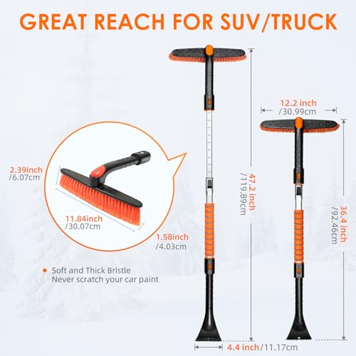 Astroai 2655 47.2 Inch Ice Scraper And Extendable Snow Brush thumb #4