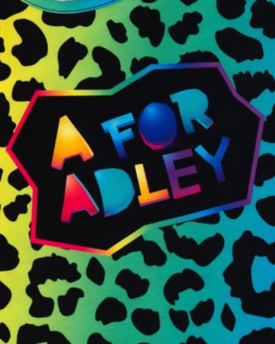 A FOR ADLEY Super Cute and Cozy Jammies, Now You Can Show Your Love For Adley While You Sleep or Just a Nice Pajama Day. (Cheetah Rainbow, 6)4