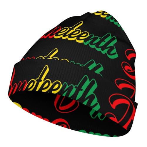 Juneteenth Freedom Day African American Kids Beanie Hat for for Girls Boys Children Cap Winter Knitted Chemo Cancer Headwear Accessories Gifts Decoration Black