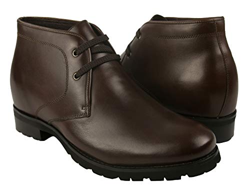 ZERIMAR Botas con Alzas Interiores para Hombres Aumento 7 cm | Botas de Hombre con Alzas Que Aumentan Su Altura | Botas Hombre | Botas Hombre Casuales | Color Marrón Talla 42