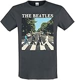 beatles 7 vinyl 100 % gebürstete Baumwolle Amplified Herren The Beatles -Abbey Road T-Shirt, Grau (Charcoal Cc), XL