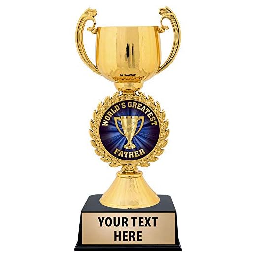Crown Awards Worlds Greatest Father Trophy, 7 1/4" Gold World's Greatest Dad Award 1 Pack Prime