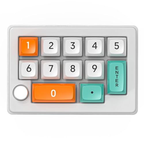 BUAGOUWZ Teclado Mecánico Digital Intercambiable en Caliente de Modos Definición Macro RGB Gaming Teclado Mecánico Perilla Hardware