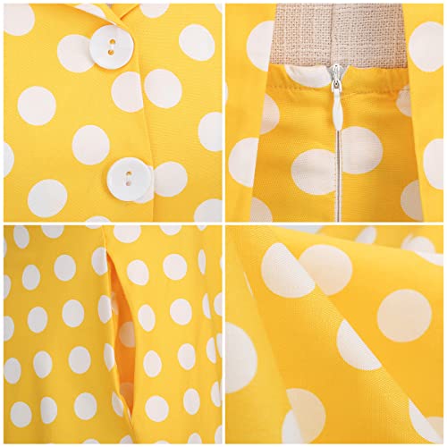 Image of 1950s Dresses for Women Vintage Retro Cocktail Party Swing Dresses Halter Floral Rockabilly 50s Polka Dot Pin up Dress