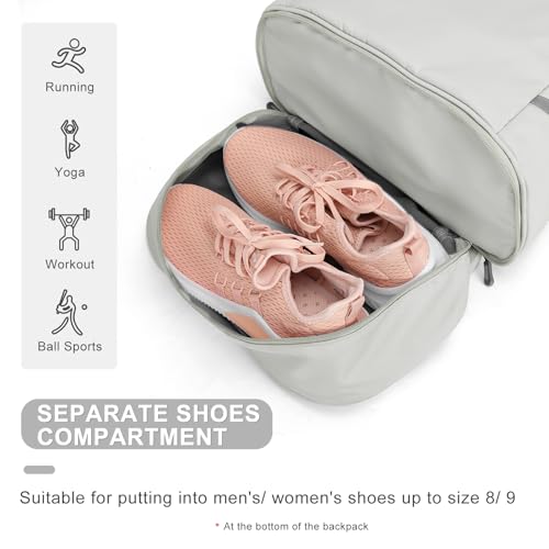 coofay Gym Backpack For Women Waterproof Backpack With Shoe Compartment Lightweight Travel Backpack Sports Backpacks Small Gym Bag
