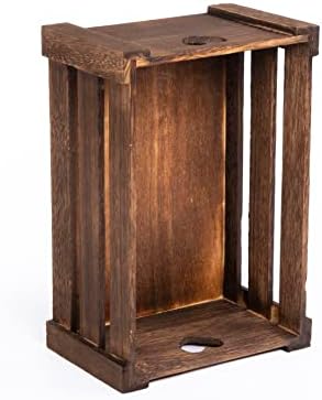 Wickerfield Lovely Brown Wooden Crates Storage Rack Shelves Christmas Eve Gift Hamper Box (1, Small)