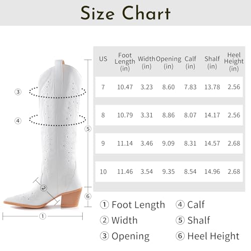 Image of ADAMUMU Womens Wide Calf Cowboy Boots Classic Western-Style Cowboys Boots for Women Pointed Toe Womens Cowgirl Boots with Chunky Heel Non-Slip Sole for Adding Timeless Elegance to Your Wardrobe
