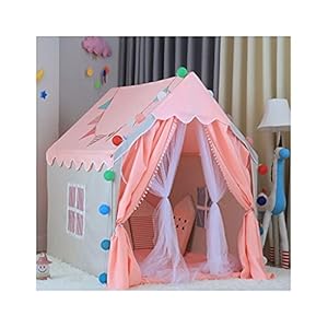Campingtent Girl’s Castle Tent Indoor Multifunctional Kid’s Play Tent Pink Tent Eenvoudig te demonteren en te installeren Lichtgewicht voor Trektochten (Color : Pink)