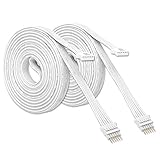 Contronix Extension Cord/Wire Compatible for Philips Hue LightStrip Plus (10 ft/3 m, 2Pack, White 6-pin V3)