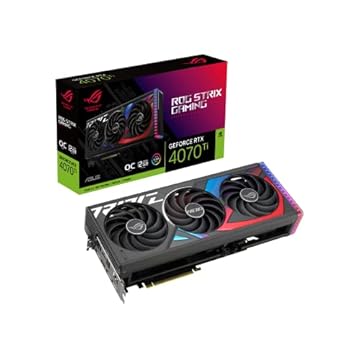ASUS Placa de vídeo ROG Strix NVIDIA GeForce RTX™ 4070 Ti OC Edition (PCIe 4.0, 12GB GDDR6X, HDMI 2.1a, DisplayPort 1.4a)