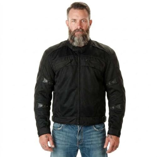 Image of Milwaukee Leather Men's CE Armored Textile Motorcycle Rider Jacket - Year Round Wear