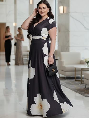 Image of KOH KOH Womens Long Modest Floor Length Flowing Summer Print Maxi Dress