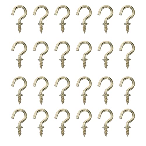 Yardwe 100 Pcs Pinos de Olho de Parafuso Pinos de Olho de Aço Carbono Ganchos Parafusos de Batida Ga
