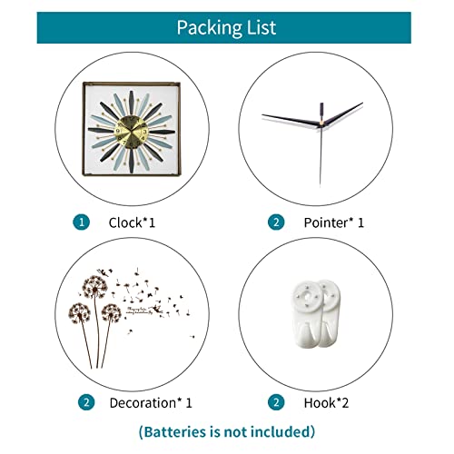 Yijidecor Large Wall Clocks For Living Room Big Modern Wall Clock Silent Battery Operated Non-Ticking For Bedroom Office Kitchen 22 Inch Metal Home Decorative Mid Century Wall Clocks For Home Indoor #TOP6