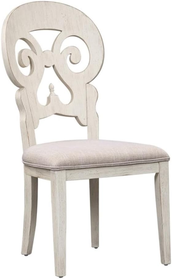LIBERTY FURNITURE INDUSTRIES, INC. Farmhouse Reimagined White Splat Back Side Chair (RTA)-Set of 2