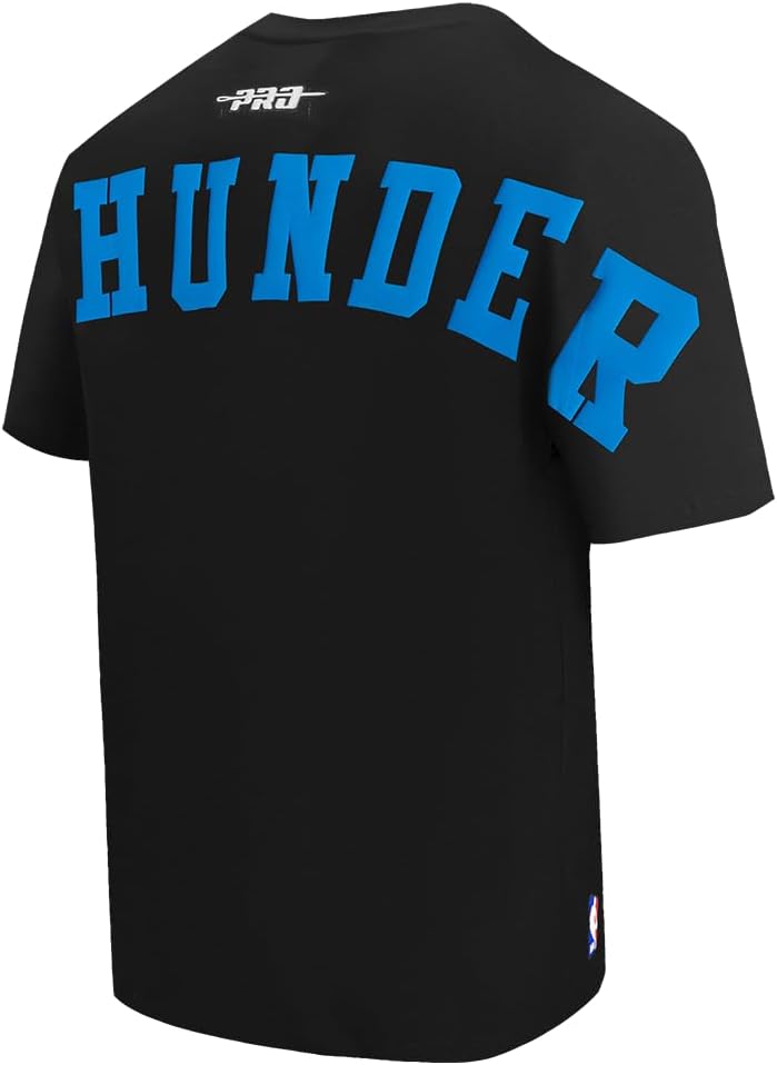 Pro Standard Mens NBA Oklahoma City Thunder Wingspan Short Sleeve Tee Black L - Image 5
