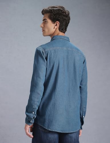 Image of INKD Men's Regular Fit Shirt - 100% Cotton | Casual Shirts for Men | Full Sleeve