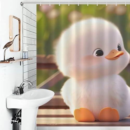 Rideau de douche canard étanche pour éviter l'eau au sol 168x183