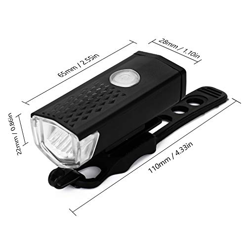 Andoer Lanterna para bicicleta à prova d'água USB frontal recarregável LED para bicicleta Lâmpada p