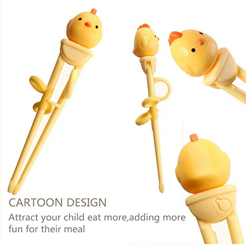 Training Chopsticks for Kids and Beginners - 1 Pair Chopstick with Attachable Learning Chopstick Helper - Right Handed Only