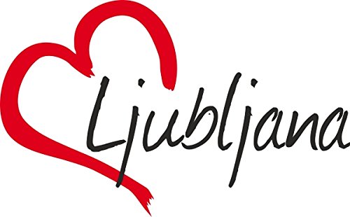 Autocollant de voiture LJUBLJANA Lubiana Slovénie Sticker 9x14cm découpé