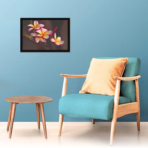 Image of Mad Masters Flower Nature Beauty Painting Aesthetic Hanging Photo Frame Decorative Item Home Decoration and Wall Decor for Living Room and Bedroom (MM 2835, 45.7L x 30.5W cm, Paper, With Plexi Glass)