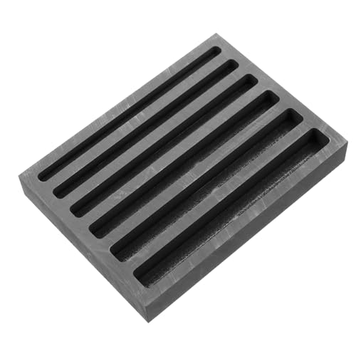 VILLCASE Graphite Ingot Mold, Strip Shape Gold Silver Casting Graphite Crucible Ingot Casting Mold for Nonferrous Copper Metal Melting Casting Refining