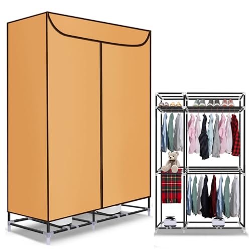 ZYJIX 2400W Electric Heated Clothes Airer Dryer Rack, 3 Layer Portable Clothes Dryer, 180 Minute Timer, Low Noise Motor For Home Laundry Apartment, Space Saving(Color:Yellow)