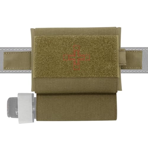 Qavctw Molle Tactical Pouch Belt Ifak Micro Med Pouch with TQ Holder, Mini First Aid for Purse Medical Pouch Portable Micro Trauma Kit Empty EDC Bag Ifak Refill First Aid Kit Bag