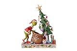 Enesco Dr. Seuss Grinch by Jim Shore Santa Grinch Standing with Hands on HIPS Figurine, Stone Resin Hand Crafted Collectible Christmas Figurines Home Decor Sculpture Statue, 6.69 Inch, Multicolor