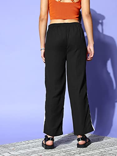 Image of PANIT Women Stylish Mustard Solid Slitted Trousers
