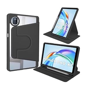 idudao Case for Honor Pad X7, Rotating Cover with Pen holder Tablet Tab Honor Pad X7 8.7" inch Black