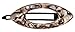 France Luxe Mini Cutout Oval on Plastic Tige Boule Barrette - Onyx