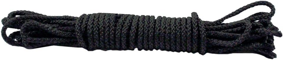 LOOM TREE® Heavy Duty Double Braid Nylon Dock Line Mooring Boat Rope Anchoring | 1 Piece Black Nylon Marine Rope