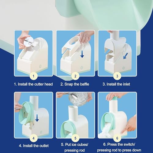 Image of Ice Shaver with Built-in Rechargeable Batteries, Perfect for Outdoor and Home Use, Portable Shaved Ice Machine, Snow Cone Machine, Smart Ice Crusher