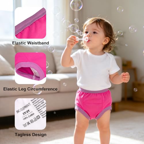 Image of BIG ELEPHANT Toddler Training Pants, Soft Cotton Absorbent Training Underwear for Baby Boys & Girls