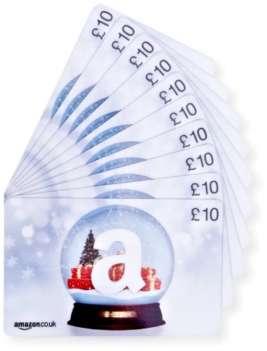 Amazon.co.uk £10 Gift Cards - 10-Pack (Christmas Globe)