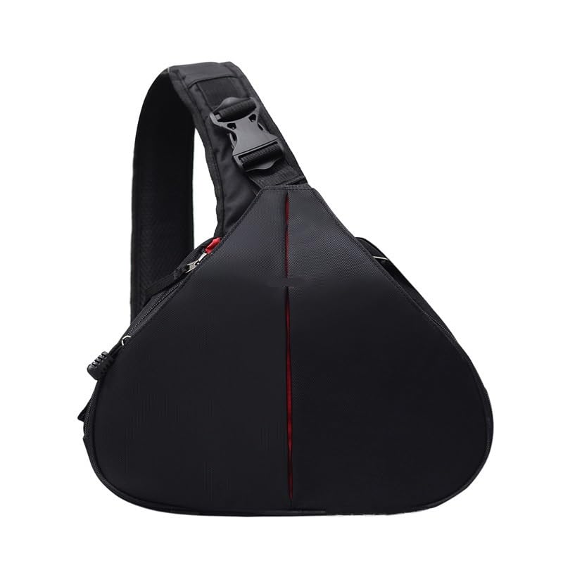 Borsa Reflex Borsa a tracolla for fotocamera DSLR da viaggio impermeabile, piccola, con triangolare(Noir)
