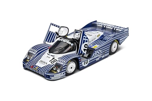 Modelo Porsche 956LH 1:18 Escala Solido Negro #18 miniatura 6