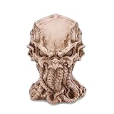 Zagxuade Cthulhu Skull Statue, Myths Legends Sea God Collectible Figurine, 6 Inches Tall (White)