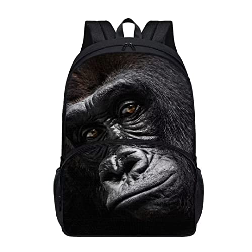 Beauty Collector Western Lowland Gorilla Bookbag for School Backpack Animal Kids Travel Daypack Rucksack