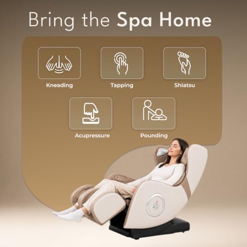 Image of CULT Nova Massage Chair for Home | SL-Track Full Body Massage Chair | Zero Gravity Recliner | Airbag Compression | Heating for Waist & Calves | Bluetooth Speakers | Remote Control