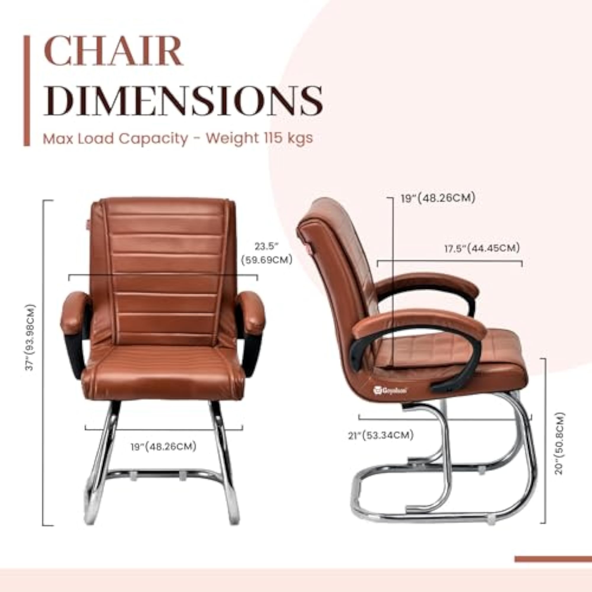 Home Exclusive Visitor Study Reception Chair with Arm Rest
