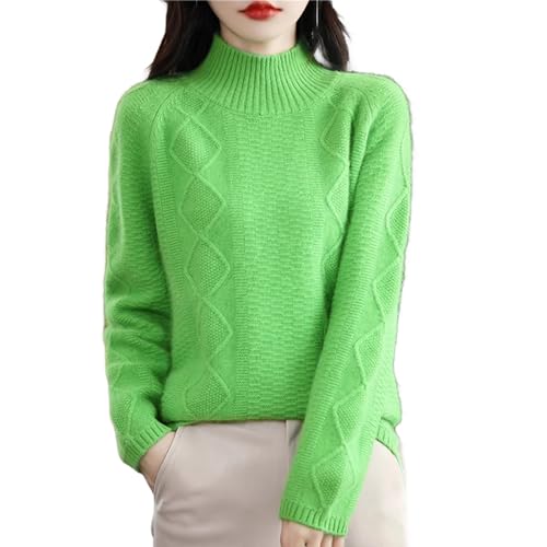 Semi Turtleneck Authentic Mink Cashmere Sweater Loose Plus Size Knit Base Hot Jumper Soft Warm Casual for Girls