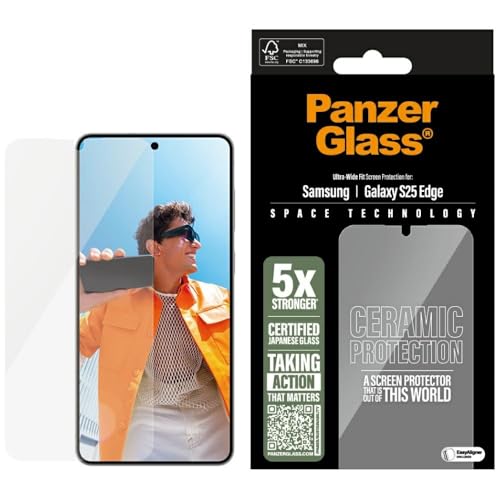 Protection céramique Samsung S25 Edge PanzerGlass UWF l'excellence invisible