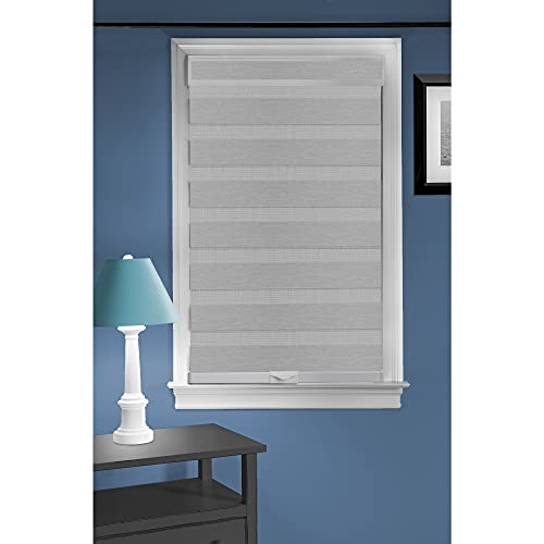 Ergode Celestial Cordless Window Shade | Double-Layered Sheer Fabric | Privacy & Light Control | Modern Lighting Effect | Ideal for Home & Office | 33x72 Grey
