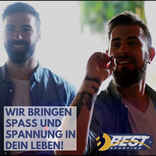 Best Sporting Dart Set Oxford 2.0 mit 18 Dartpfeilen/Ersatzspitzen & Etui I Dartscheibe elektronisch im hochwertigen Set I elektronische Darscheibe mit Zubehör I Dart Kabinett mit Zubehör – Bild 6