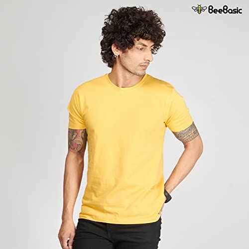 Image of BeeBasic Cotton Regular Fit Tshirts for Men Combo Pack of 2 - Round Neck Half Sleeves Tshirts