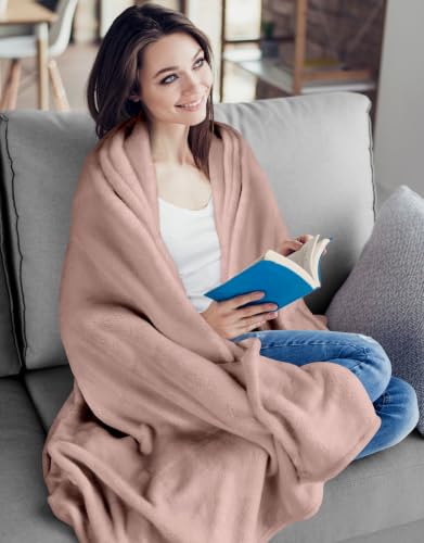 Image of Utopia Bedding Soft Fleece Bed Blanket Twin Size Rose Pink (60x80 Inch)