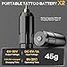 POSEIDON Wireless Rotary Tattoo Machine Kit with 20 Tattoo Cartridge Needles, Ink Set & 2 Rechargeable Batteries | Professional Portable Tattoo Gun for Beginners | Complete Starter Supplies